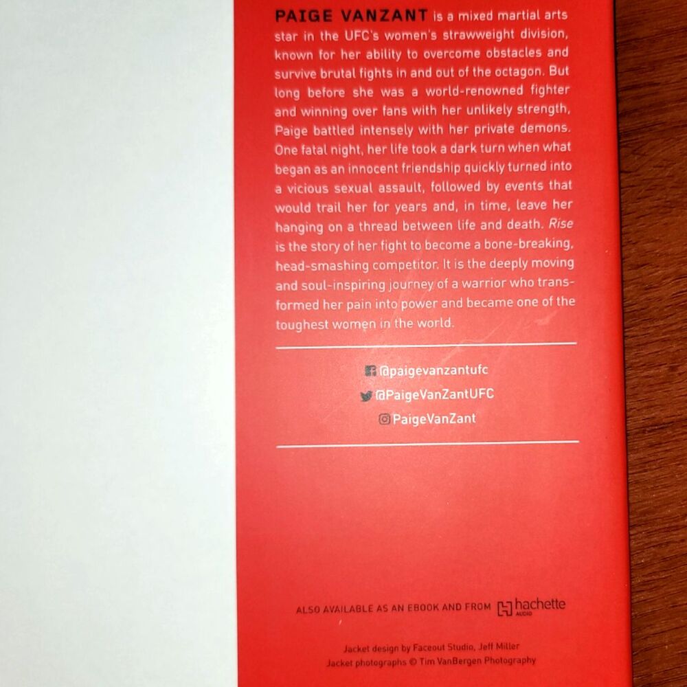 Rise: Surviving the Fight of My Life by Paige VanZant – Hardcover, New! - Picture 4 of 5